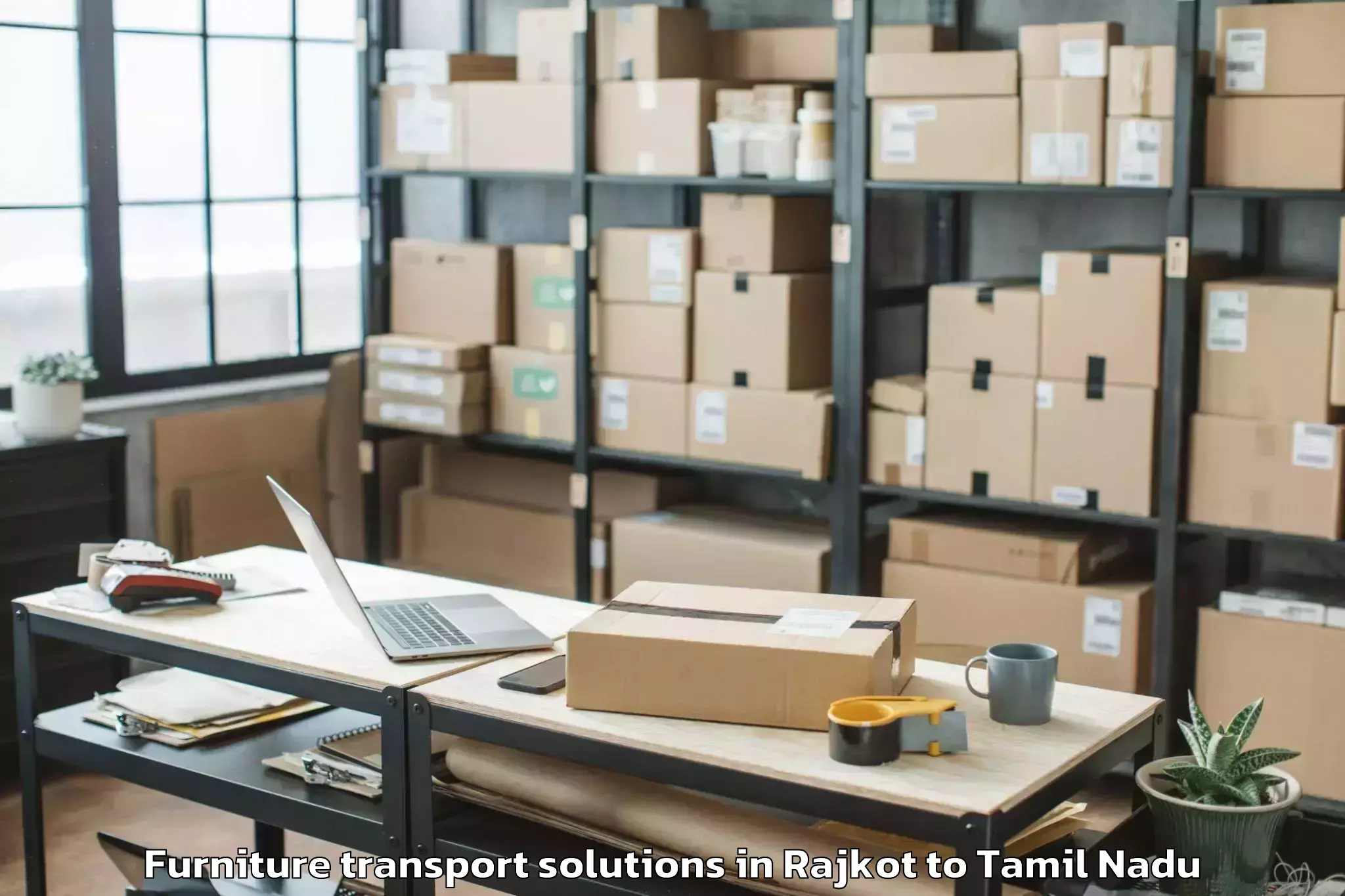 Reliable Rajkot to Vadakku Viravanallur Furniture Transport Solutions